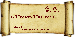 Háromszéki Vazul névjegykártya
